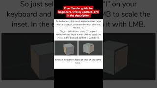 3D modeling in Blender for beginners edit mode  inset #blender3d  #blendertutorial