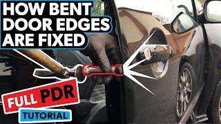 HOW TO REPAIR A BENT DOOR EDGE | FULL PDR TUTORIAL