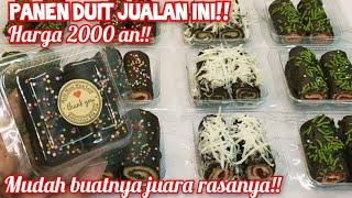 PANEN DUIT JUALAN INI!!HABIS ENAK SIH||IDE JAJANAN YG PALING MENJANJIKAN||ROTI ROLL SELIMUT COKELAT