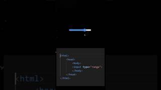 Range Slider UI #shorts #webdevelopment #html #tag #coding #programming