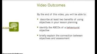 Behavioural Learning Objectives: An "ABCD" Model