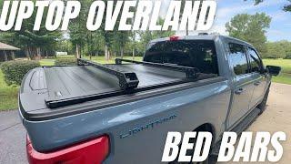 Uptop Overland Bed Bars on 2023 Ford F150 Lightning.