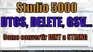 Ejemplo de DTOS, DELETE, INSERT y CONCAT en Studio 5000