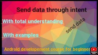 Send data from one activity to another  Send data through intent  intent in android  android develop