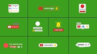 Youtube buttons | Youtube Share, like and Subscribe | Green Screen Youtube Lowerthird | Green Screen