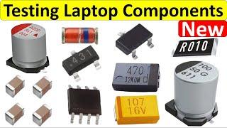 All laptop components Tested with multimeter-electronic components - SMD capacitor test, Mosfet