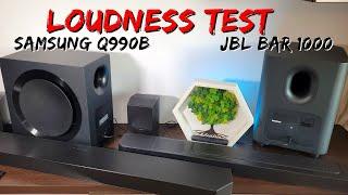 JBL BAR 1000 VS Samsung Q990B Soundbar LOUDNESS TEST