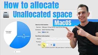 How to allocate unallocated space MacOS (Resize HDD Partition) - Tutorial 2021