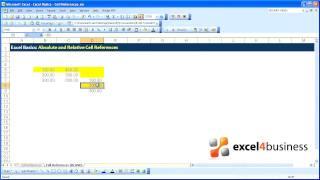 Excel Basics -013- Cell References: Relative vs. Absolute