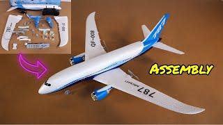 Boeing 787 RC Plane Unboxing & Assembly QF008 RC Plane