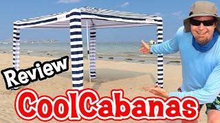 Cool Cabana Beach Shelter Set Up and Review (12 Mph Wind Test)