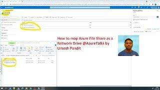 How to map Azure File Share as a Network Drive in Azure @AzureTalks by Umesh Pandit