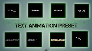 Top 10+ Alight Motion Text Animation Presets |AlightMotion Preset Download Free 10+ text presets|