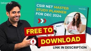 FREE Download - CSIR NET Life Science Time Table - Master Study Planner For DEC 2024 #study #csirnet