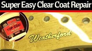 Super Easy Clear Coat Repair Guitar Headstock