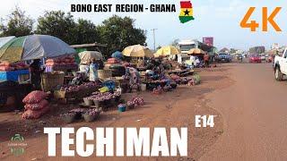 Techiman Walk Tour E14 Onion Market Road Bono East Region of Ghana 4K