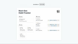 Next-Gen Habit Tracker - Notion Template