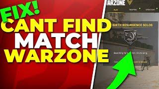 Fix Call Of Duty Warzone Can't Find Match (Warzone Matchmaking Not Working)