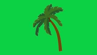 palm tree animated green screen video for Youtubers copyright free.