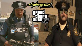 Cyberpunk 2077 Police A.I. vs. GTA 4 Police A.I. NPCs - Grand Theft Auto IV vs Cyberpunk 2077