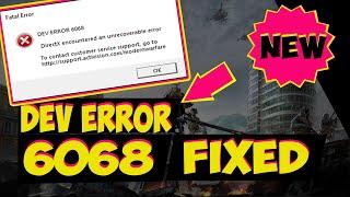 How To Fix COD Warzone Dev Error 6068 in Windows 10 Computer
