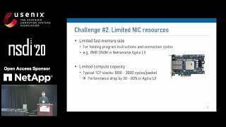 NSDI '20 - AccelTCP: Accelerating Network Applications with Stateful TCP Offloading