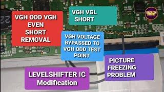 Pansasonic Led Tv Picture Freezing & Slow motion Problem Repair|Vgh vgh Short Removal|vghvgl Bypass