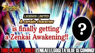 THIS IS NOT A DRILL!!! THEY ARE FINALLY RELEASING ZENKAI LF GOGETA BLUE! Dragon Ball Legends Info!