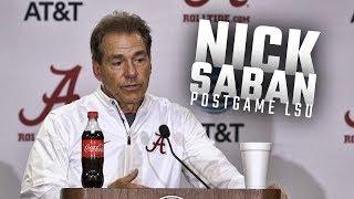 Hear what Nick Saban had to say following Alabama's 24-10 win over LSU