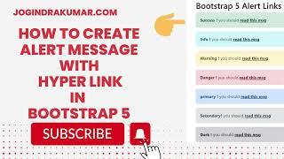 How to create alert message with hyperlink in bootstrap 5 #html #css #bootstrap #alert #hyperlinks
