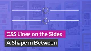 CSS Tricks: How to Create Horizontal Lines on the Sides with a Shape in Between