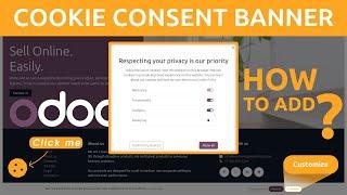 Odoo Cookie Consent Banner | How to implement cookies banner on Odoo website