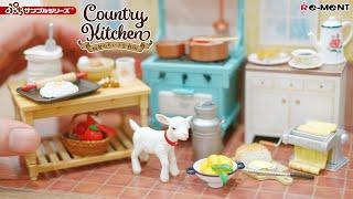 RE-MENT || UNBOXING Country Kitchen ASMR - Mini Toys, Miniature Furniture