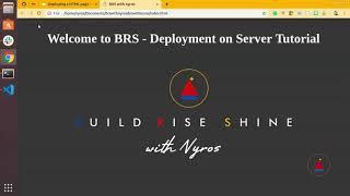 Deploying On Heroku | Basics with BRS | Build Rise Shine with Nyros (BRS)