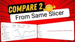 Variance between 2 from SAME SLICER in Power BI | Compare 2 values from Same Slicer