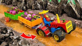 Top diy tractor making mini off-road wheel | rescue heavy tractor stuck in mud | HaiPhong Mini