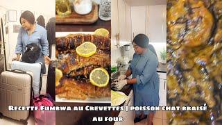 Recette Fumbwa au Crevettes | poisson chat braisé au four | Organ & préparatifs Vacances été 2024