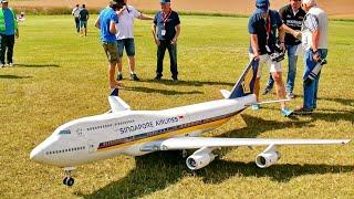 STUNNING !!! BOEING 747-400 HUGE RC SCALE MODEL TURBINE JET AIRLINER / FLIGHT DEMONSTRATION !!!