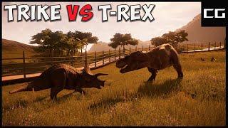 Trike vs T-rex Who Will Win?