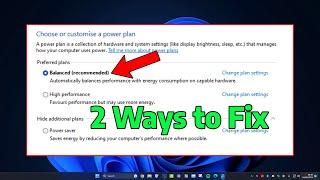 How To Enable Missing High Performance Plan in Windows 11 | Restore Power Plan Option