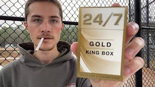 Smoking a 24/7 Gold Cigarette - Review