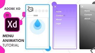 Unique Menu Animations in Adobe Xd | Auto Animate Tutorial | Design Weekly