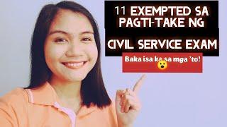 Mga Exempted Na Sa Pagti-take ng Civil Service Exam (11 List of Eligibilities)