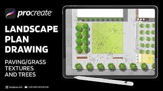 Landscape Architecture Plan Drawing in Procreate Ipad