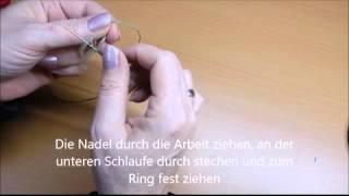 Tatting mit der Nadel, Lektion 1, deutsch