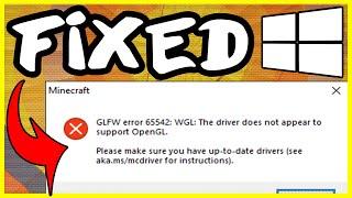 Fixed - Minecraft GLFW Error 65542 WGL - The Driver Does Not Appear To Support OpenGL TLauncher