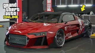 Obey 10F Widebody (Audi R8 Liberty Walk) - GTA 5 Online DLC Vehicle Customization