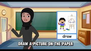 learn Arabic for non native speakers  ( using Arabic words at school ) for kids