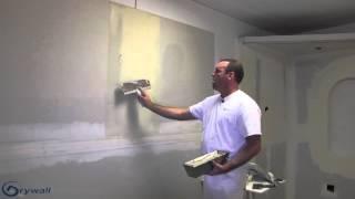 Taping and coating a butt joint/seam -  Drywall Instruction