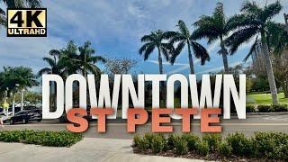 Exploring the St. Pete Pier and Downtown St. Petersburg Florida Walking Tour [4K]